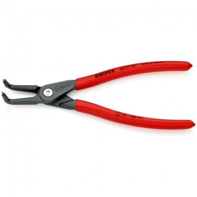 Precision circlip pliers. Internal. Bent 210mm (Ø40-100mm) KNIPEX 2