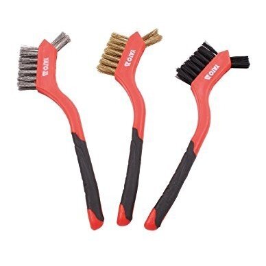 Wire brush with plastic handle set 3pcs.