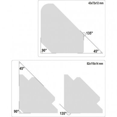 Suvirinimo kampų magnetinių rinkinys (6vnt)(45°-90°-135°) 2