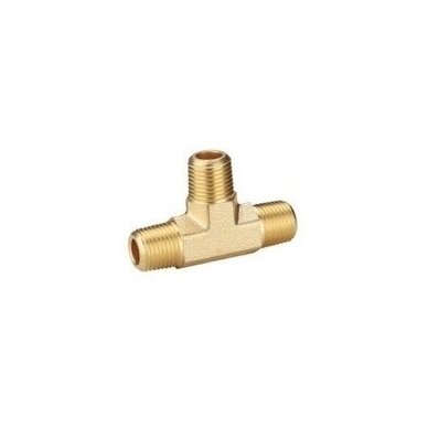 T-type connector M. Ext. thread 1/4" x M. Ext. thread 1/4" x M. Ext. thread 1/4"