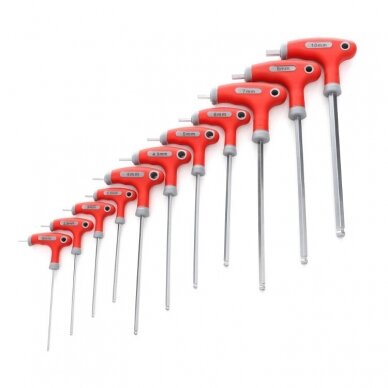 T-Handle ball point hex key set 11pcs (2-10mm)