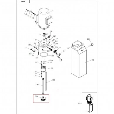 Oil filter for power unit of hydraulic lift, I30 2