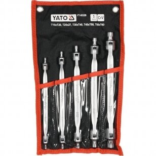 TORX lanksčių raktų rinkinys (5vnt) T15-T60