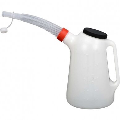 Oil jug 5l with long flexible neck