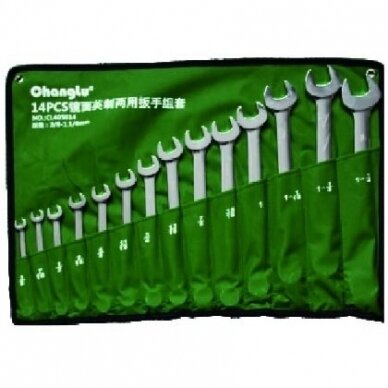 Combination wrench set 14pcs (S.A.E.)