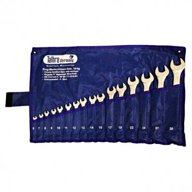 Combination ring and open end spanner set 16pcs. (6-30)