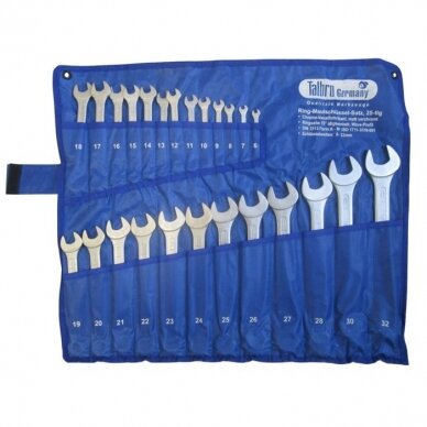 Combination ring and open end spanner set 25pcs. (6-32)