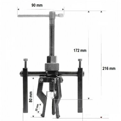 Three jaw inner hole bearing puller 2" 12-58mm 4