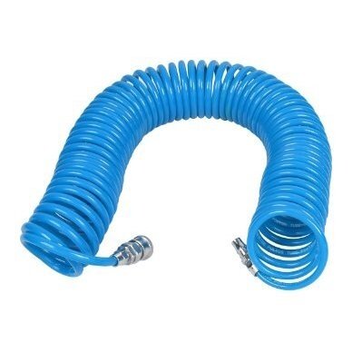 Air recoil hose PU with quick couplers Ø8x12mm